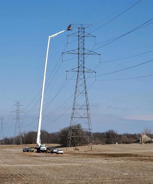 Bronto truck mounted aerial makes line work safer and more productive for Indiana utility