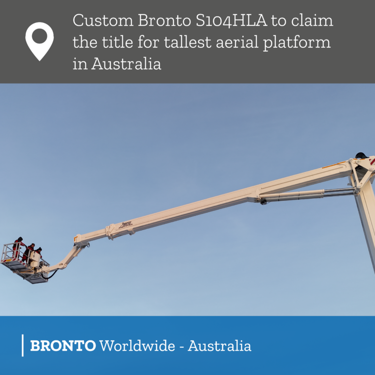 Custom Bronto S104HLA to claim the title for tallest aerial platform in ...